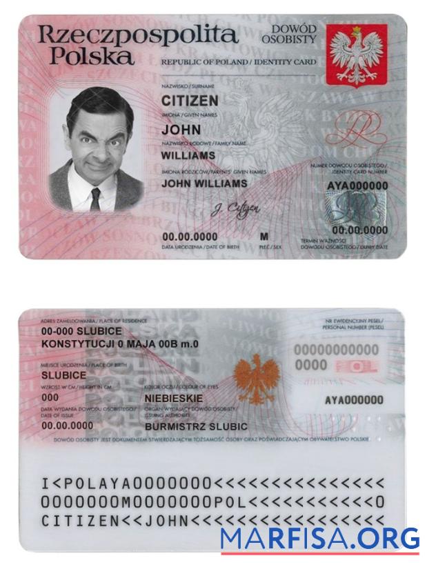 Downloadable Poland ID sample